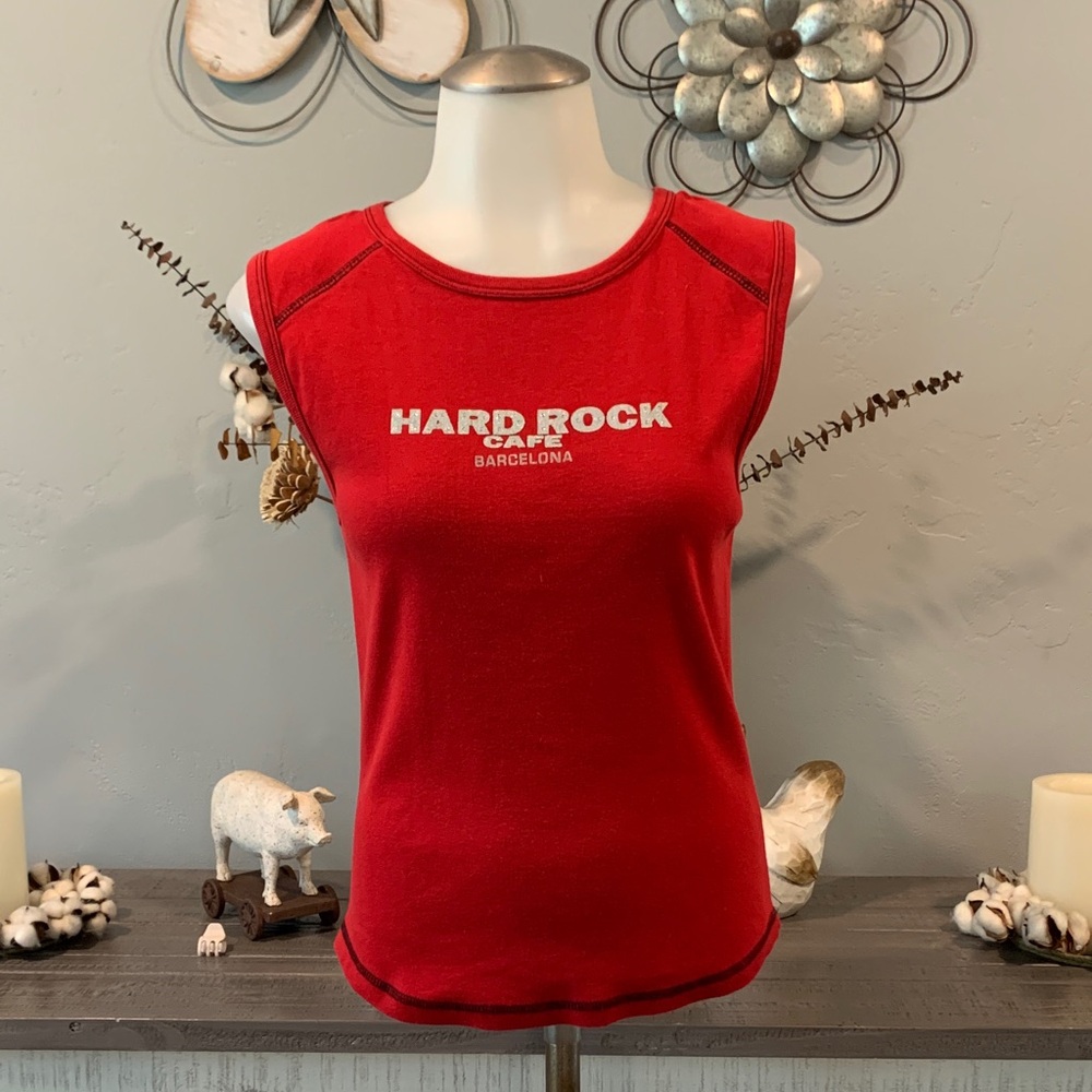 Hard Rock Cafe Women's Bold Red Muscle Tee